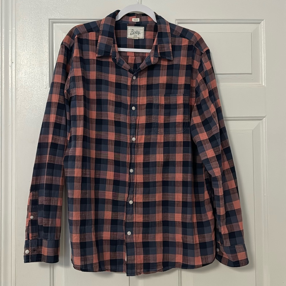XL Pink and Blue Button Down Shirt